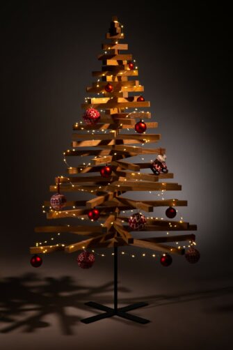 houten kerstboom decoratie