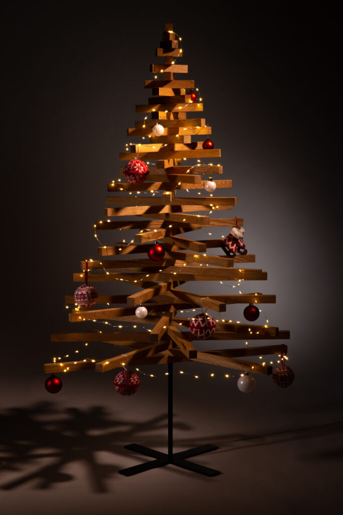 Stoffen kerstballen // Ruit & hulst » 2 stuks (Kerstboomversiering)