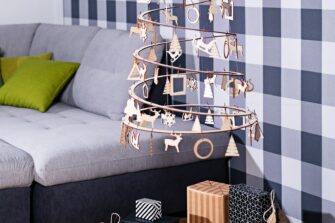 houten kerstversiering